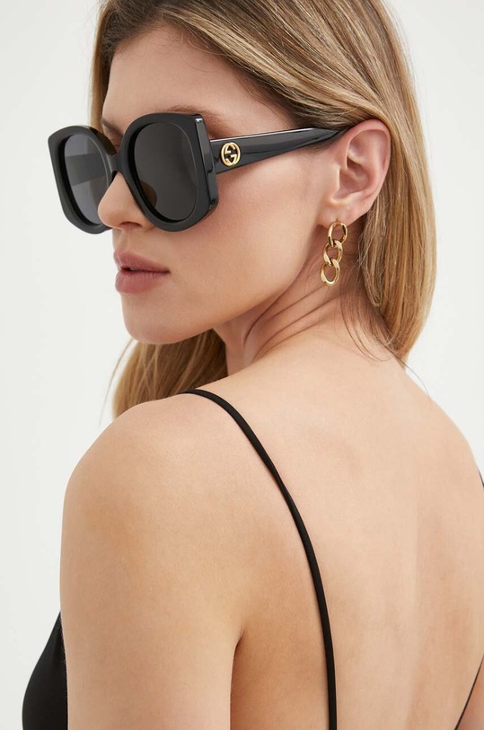 Gucci okulary przeciwsłoneczne jednolita czarny GG1257S