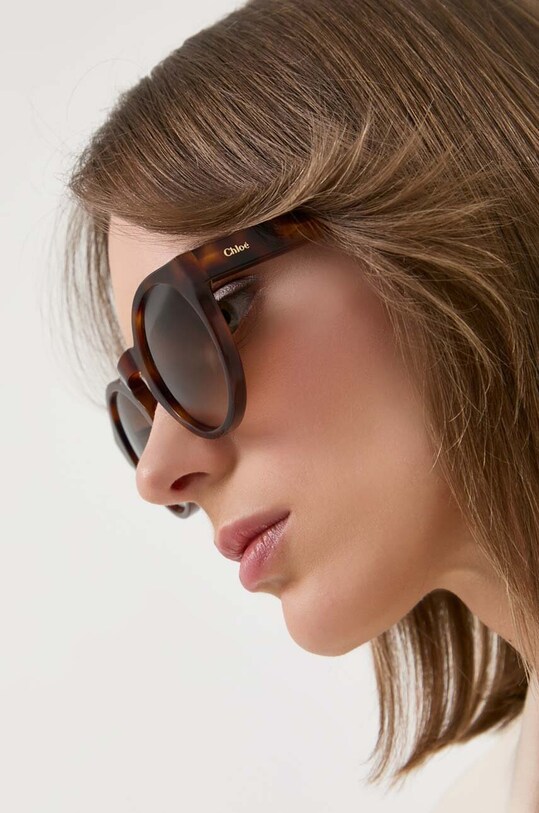 Chloé okulary przeciwsłoneczne CH0158S brązowy
