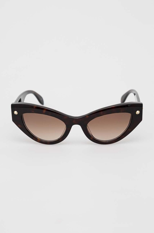 Akcesoria Alexander McQueen okulary przeciwsłoneczne AM0407S brązowy