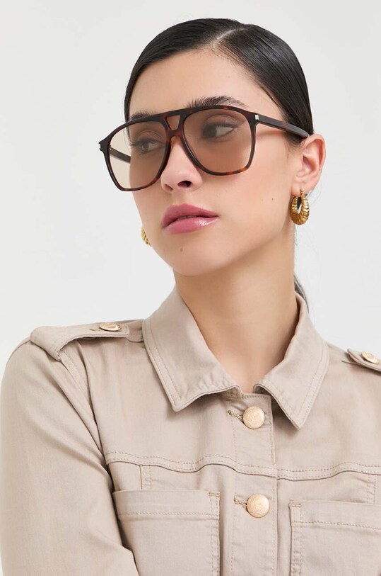 Слънчеви очила Saint Laurent SL.596.DUNE кафяв