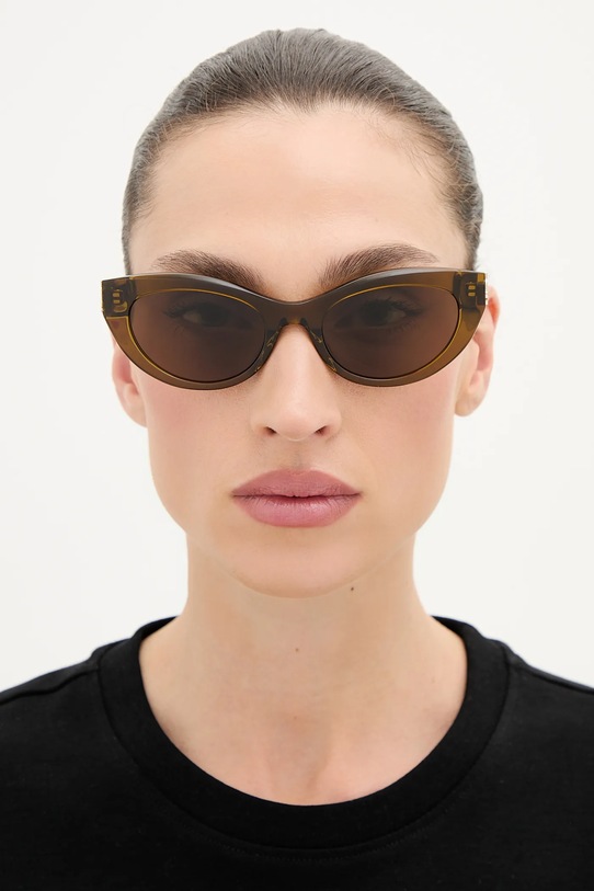 Сонцезахисні окуляри Saint Laurent SL.M115 коричневий