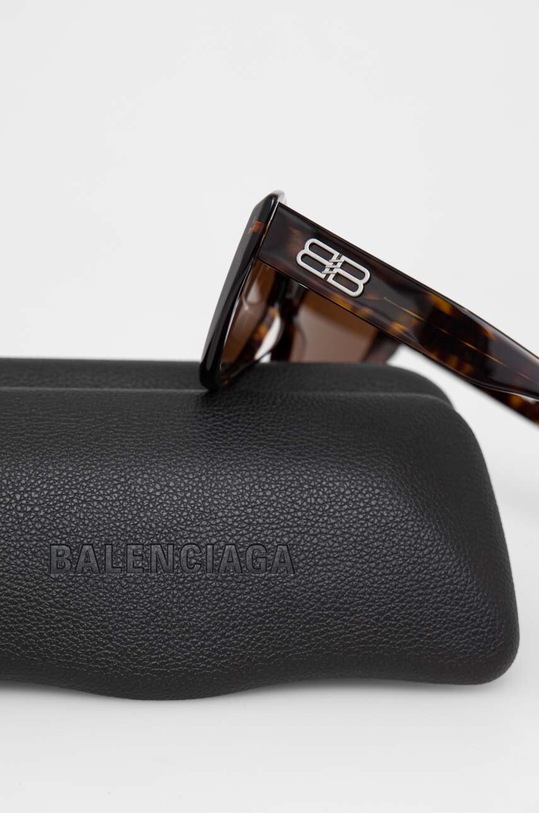 Balenciaga okulary przeciwsłoneczne brązowy BB0271S