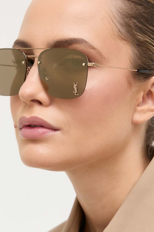 Sluneční brýle Saint Laurent 309 zrcadlová zlatá SL.309