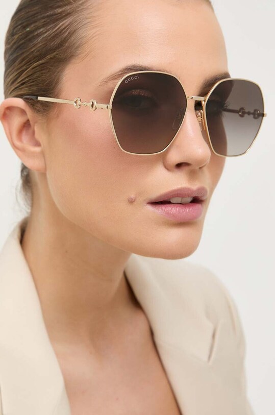 Gucci okulary przeciwsłoneczne jednolita złoty GG1335S