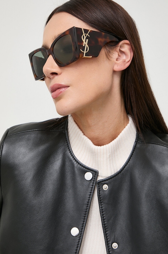 Saint Laurent okulary przeciwsłoneczne BLAZE kocie oczy czarny SL.M119.BLAZE