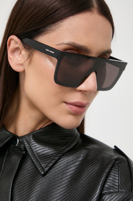 Saint Laurent okulary przeciwsłoneczne jednolita czarny SL.607