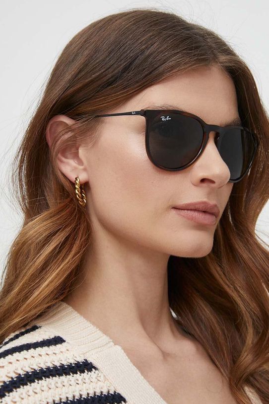 Sluneční brýle Ray-Ban ERIKA geometrické hnědá 0RB4171