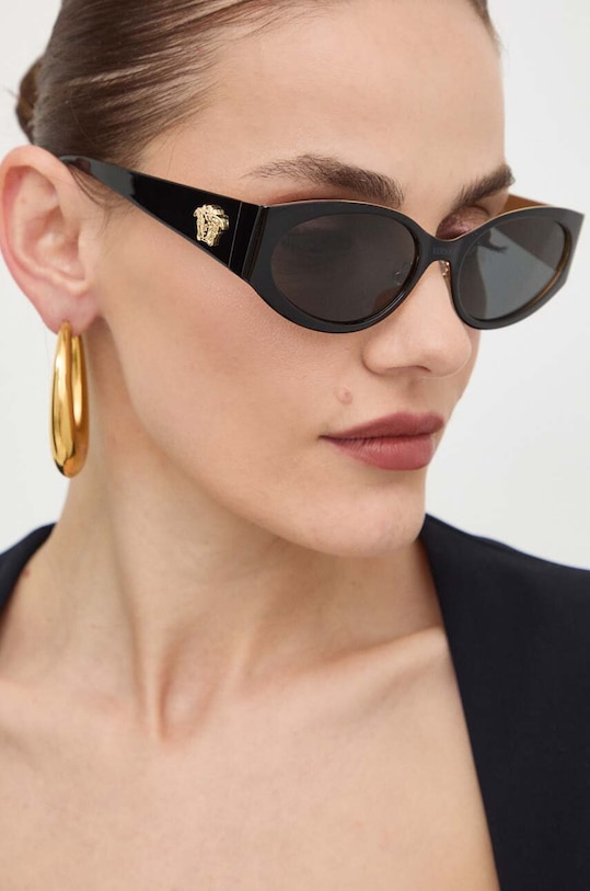 Versace okulary przeciwsłoneczne jednolita czarny 0VE2263