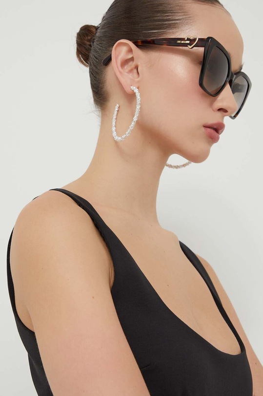 Love Moschino okulary przeciwsłoneczne gradientowa brązowy MOL067/S