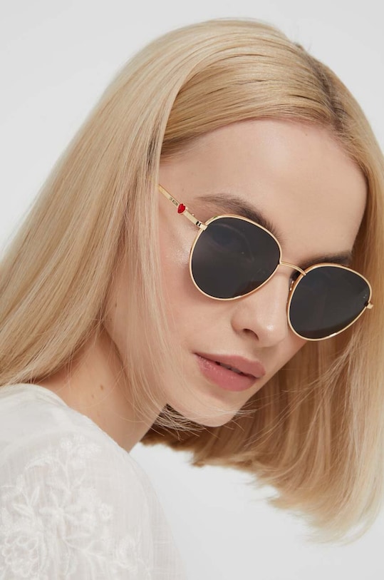Love Moschino occhiali da sole a tinta unita oro MOL074/S
