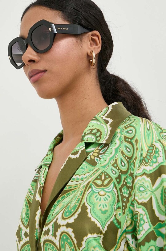 Солнцезащитные очки Etro геометрические чёрный ETRO.0009/S