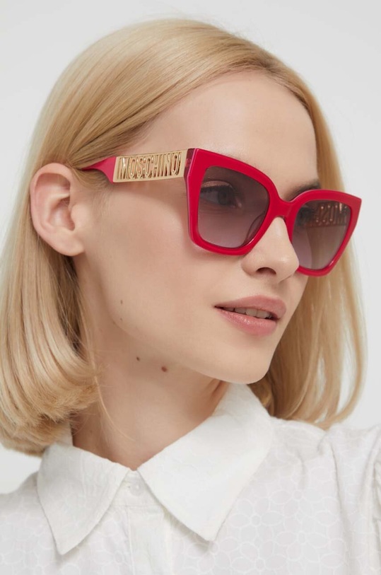 Moschino okulary przeciwsłoneczne kocie oczy różowy MOS161/S