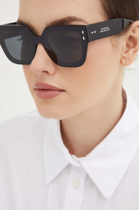 Isabel Marant okulary przeciwsłoneczne jednolita czarny IM.0170/S