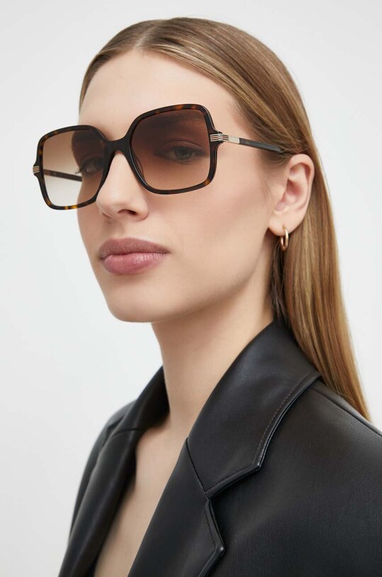 Gucci okulary przeciwsłoneczne okrągłe brązowy GG1449S