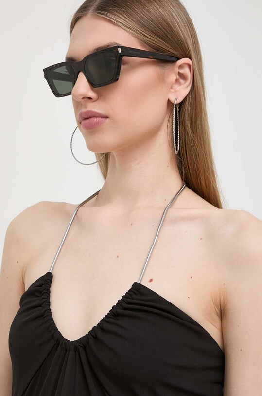 Saint Laurent ochelari de soare uniforme maro SL.633.CALISTA