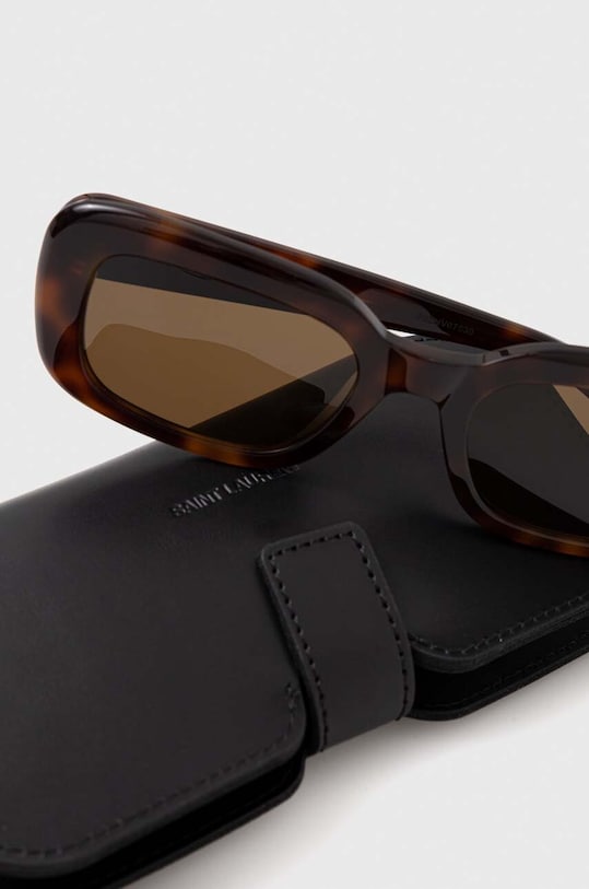 Slnečné okuliare Saint Laurent hnedá SL.M130