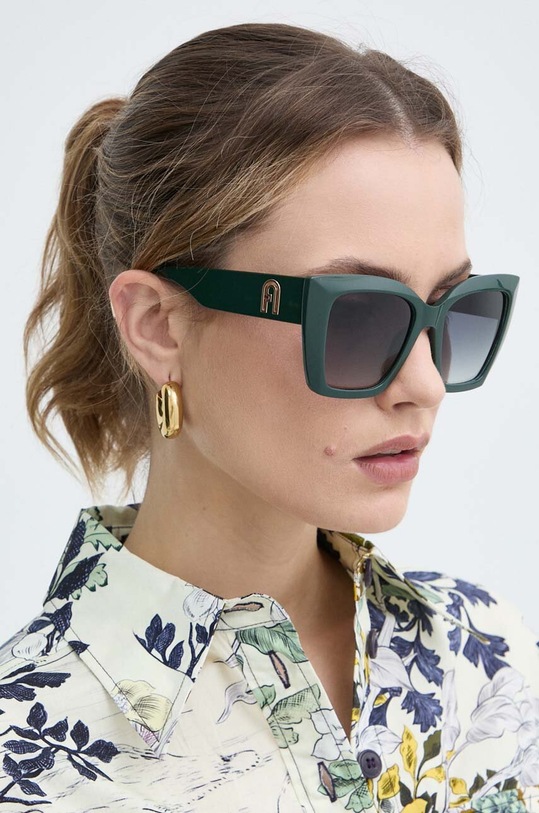 Слънчеви очила Furla SFU710.540D80 зелен