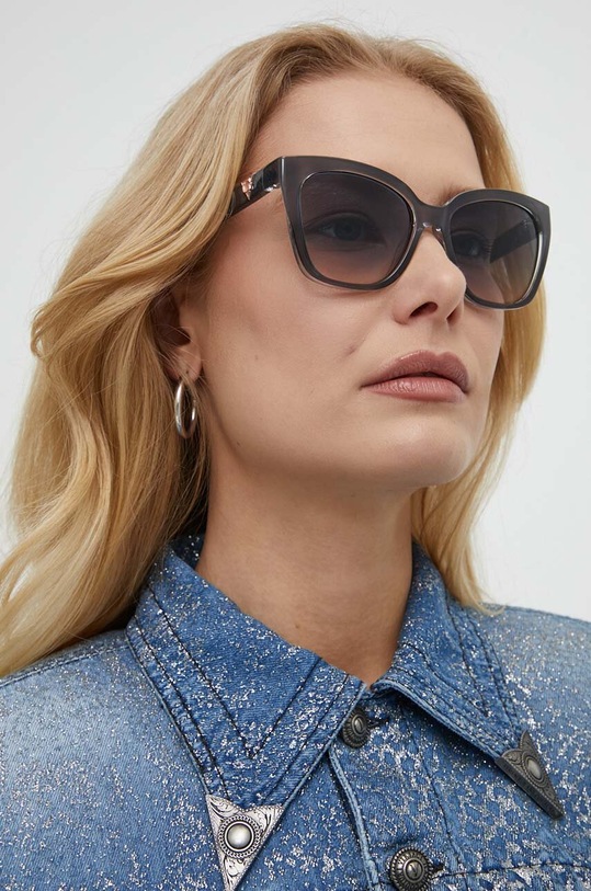Сонцезахисні окуляри Guess однотонна з деталлю сірий GU7878.5320W