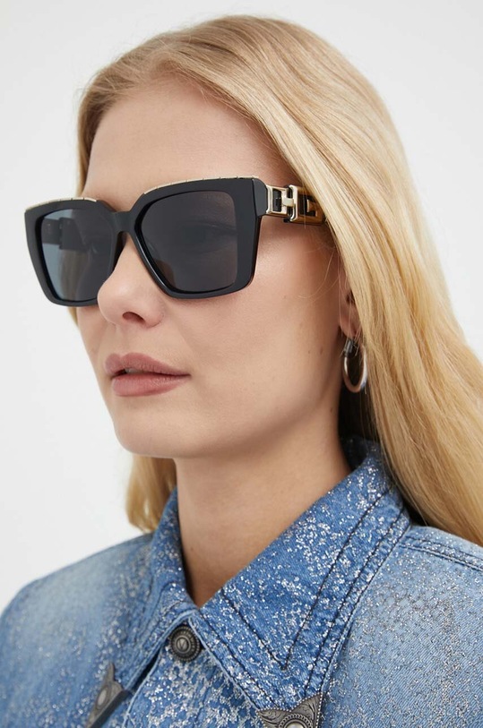 Guess okulary przeciwsłoneczne prostokątne czarny GU7915.5501A