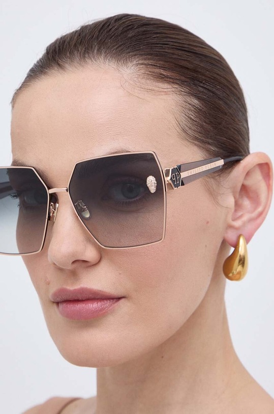 Philipp Plein napszemüveg geometrikus szürke SPP122S.6402AM