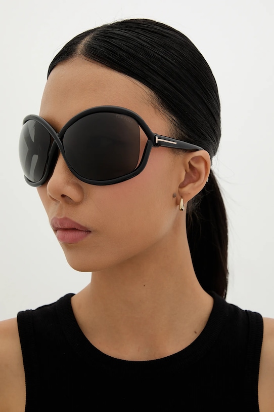 Tom Ford okulary przeciwsłoneczne jednolita czarny FT1068.6801A