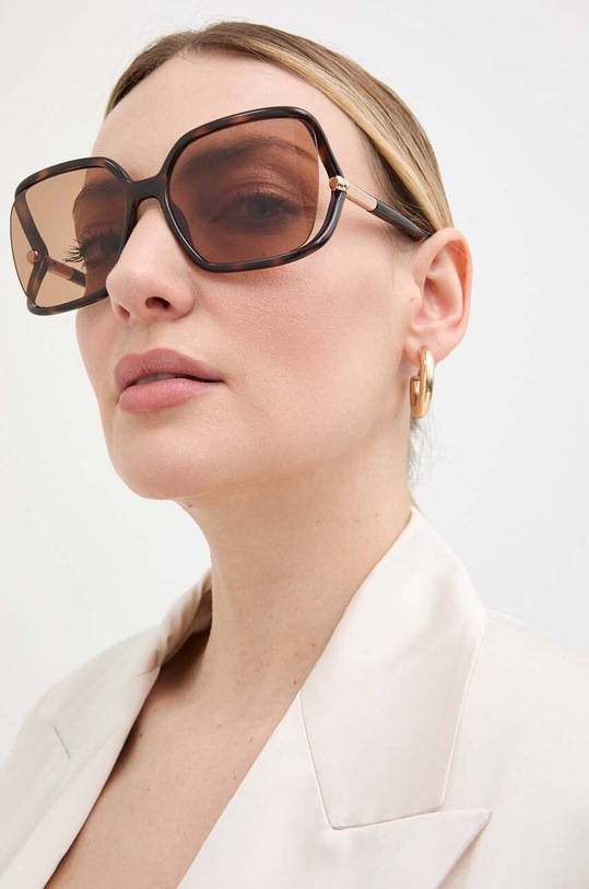 Tom Ford ochelari de soare dreptunghiular maro FT1089.6052E
