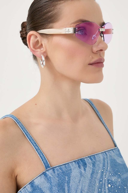 Alexander McQueen okulary przeciwsłoneczne VW702045766 różowy