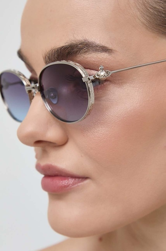 Vivienne Westwood ochelari de soare dreptunghiular argintiu VW702286753