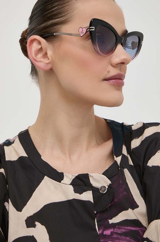 Vivienne Westwood okulary przeciwsłoneczne kocie oczy czarny VW505892453