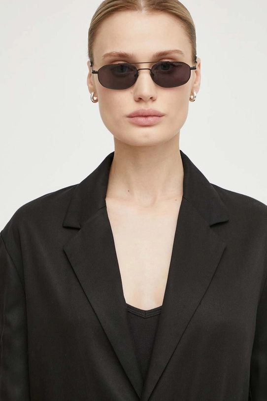 AllSaints okulary przeciwsłoneczne pilotki czarny ALS700400255