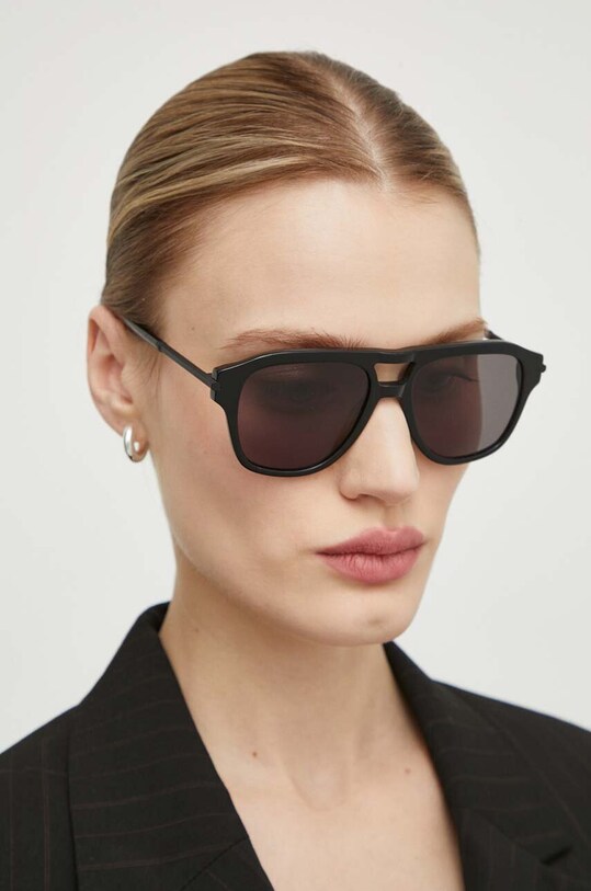 AllSaints okulary przeciwsłoneczne pilotki czarny ALS500400154