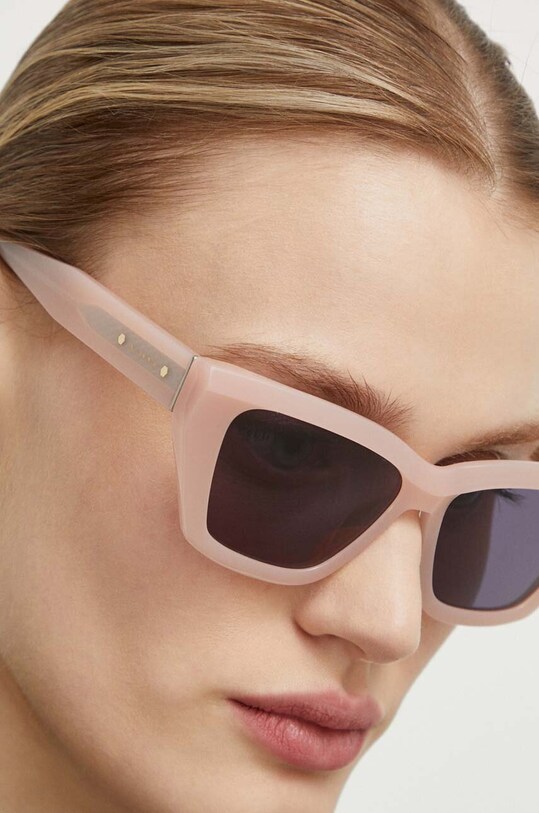 AllSaints okulary przeciwsłoneczne jednolita różowy ALS501127356