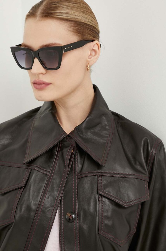 AllSaints okulary przeciwsłoneczne kocie oczy czarny ALS500100254
