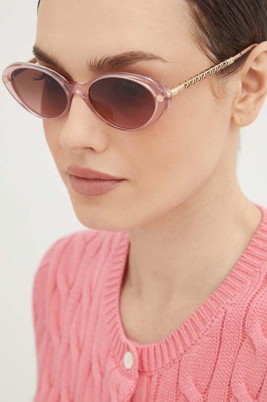 Versace ochelari de soare rotund roz 0VE4469