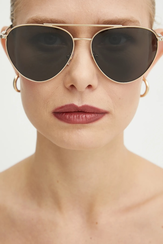 Сонцезахисні окуляри Jimmy Choo однотонна з деталлю чорний 0JC4002B