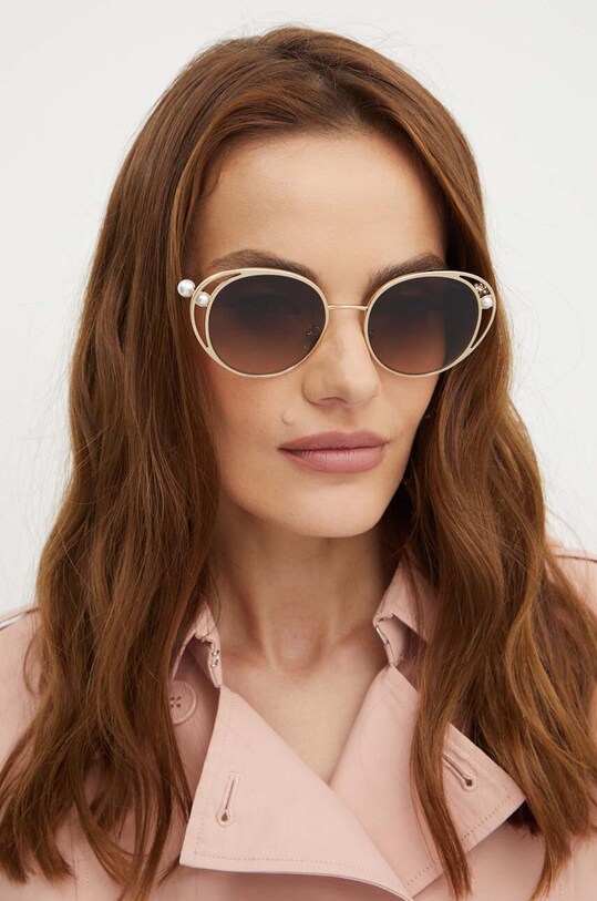 Jimmy Choo okulary przeciwsłoneczne okrągłe czarny 0JC4003HB