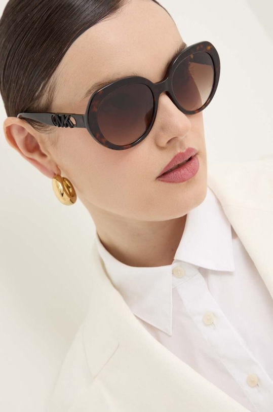 Сонцезахисні окуляри Michael Kors SAN LUCAS однотонна з деталлю коричневий 0MK2214U