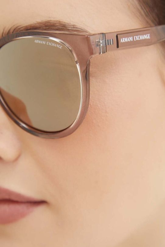 Armani Exchange okulary przeciwsłoneczne 0AX4144SU beżowy AA00