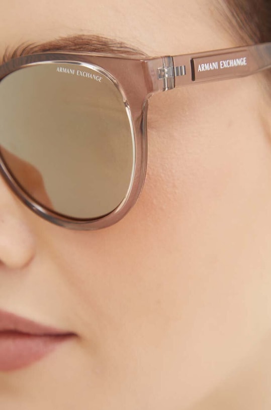 Armani Exchange okulary przeciwsłoneczne 0AX4144SU beżowy AA00