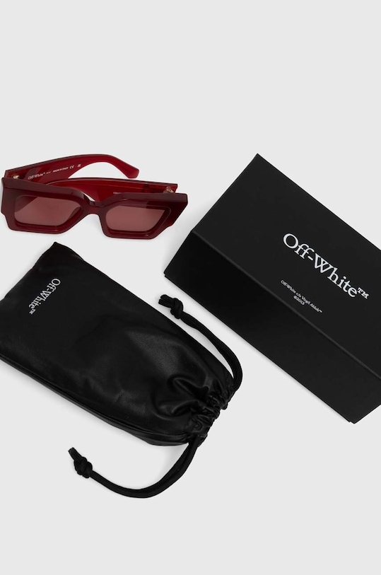 Akcesoria Off-White okulary przeciwsłoneczne OERI128.552828 bordowy