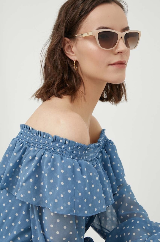 Sluneční brýle Emporio Armani gradientní béžová 0EA4227U