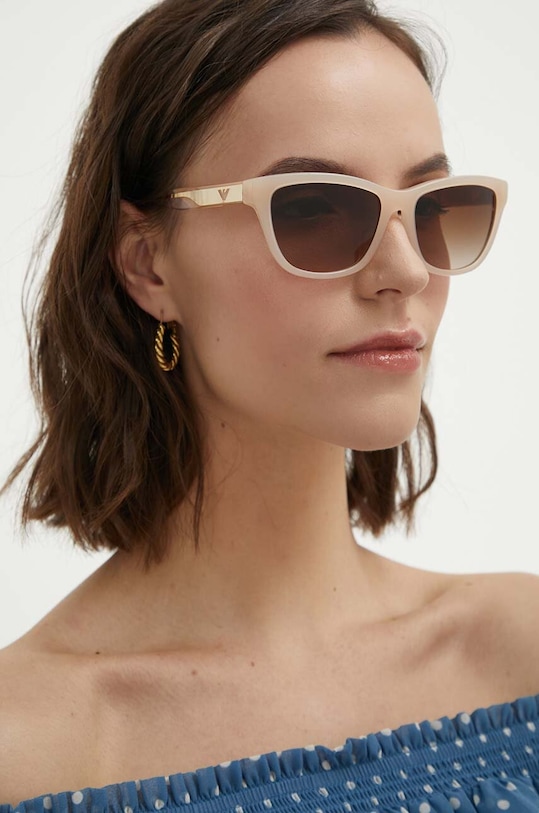 Sluneční brýle Emporio Armani 0EA4227U béžová AA00