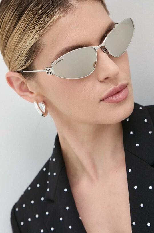 Сонцезахисні окуляри Balenciaga кругла срібний BB0335S