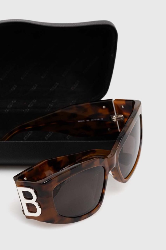 Balenciaga okulary przeciwsłoneczne BB0321S brązowy
