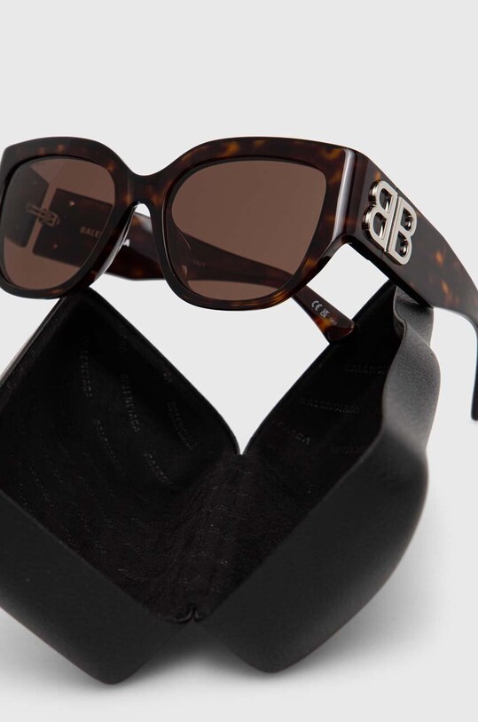 Balenciaga okulary przeciwsłoneczne brązowy BB0323SK
