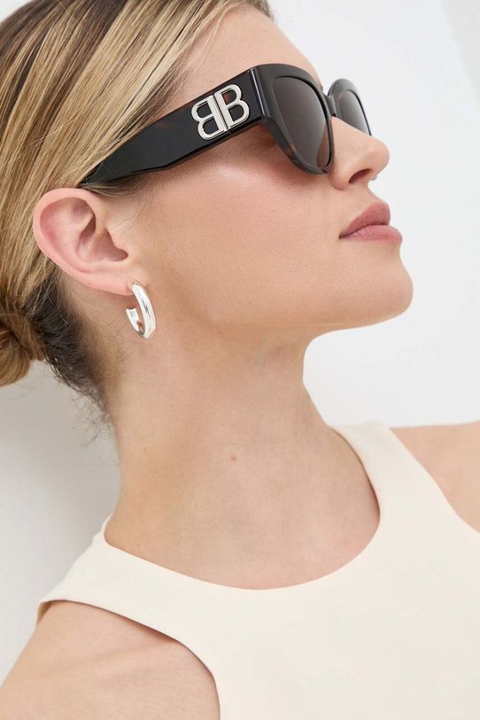 Balenciaga okulary przeciwsłoneczne BB0323SK brązowy