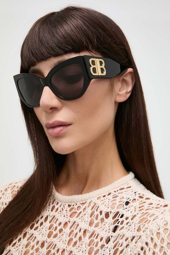 Sluneční brýle Balenciaga kočičí oči černá BB0322S
