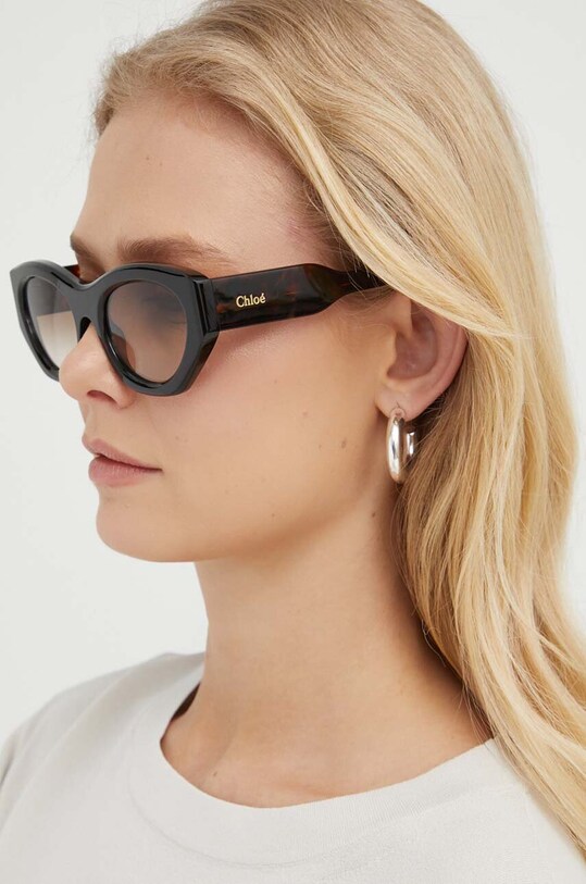 Chloé okulary przeciwsłoneczne CH0220S brązowy