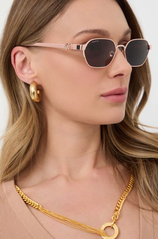 Gucci okulary przeciwsłoneczne GG1593S różowy
