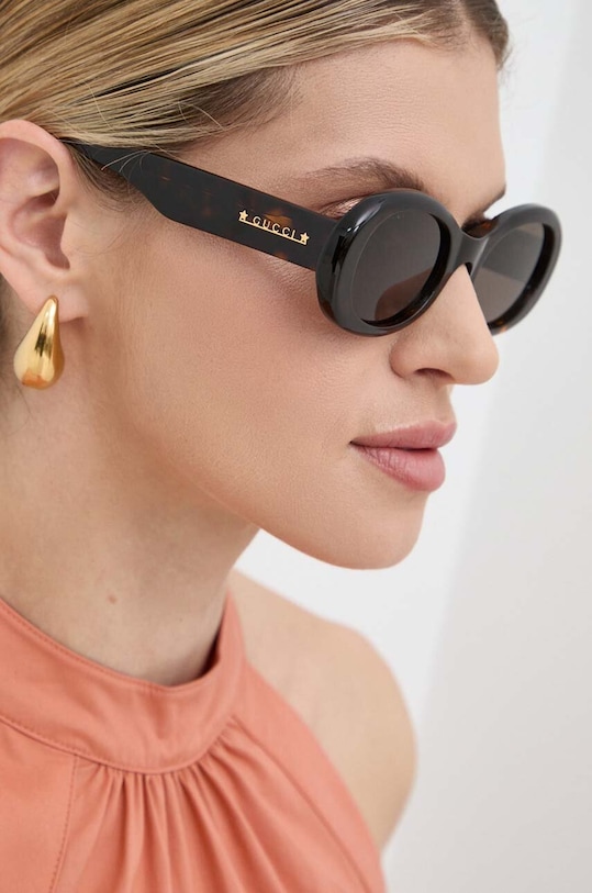 Gucci ochelari de soare rotund maro GG1587S